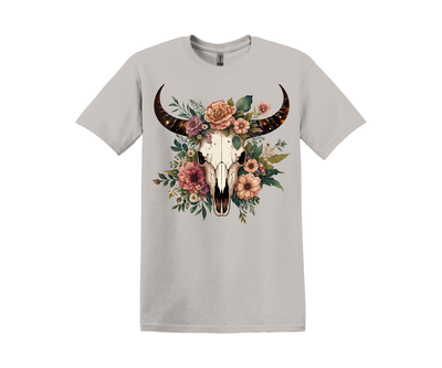 BOHO Floral Skull T-Shirt