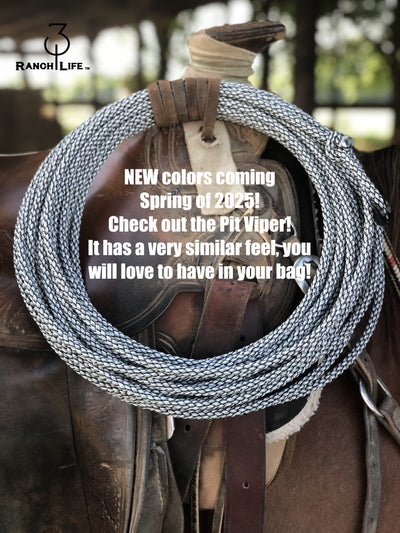 Uoza Ranch Rope: Black and White Speckled 3 Strand