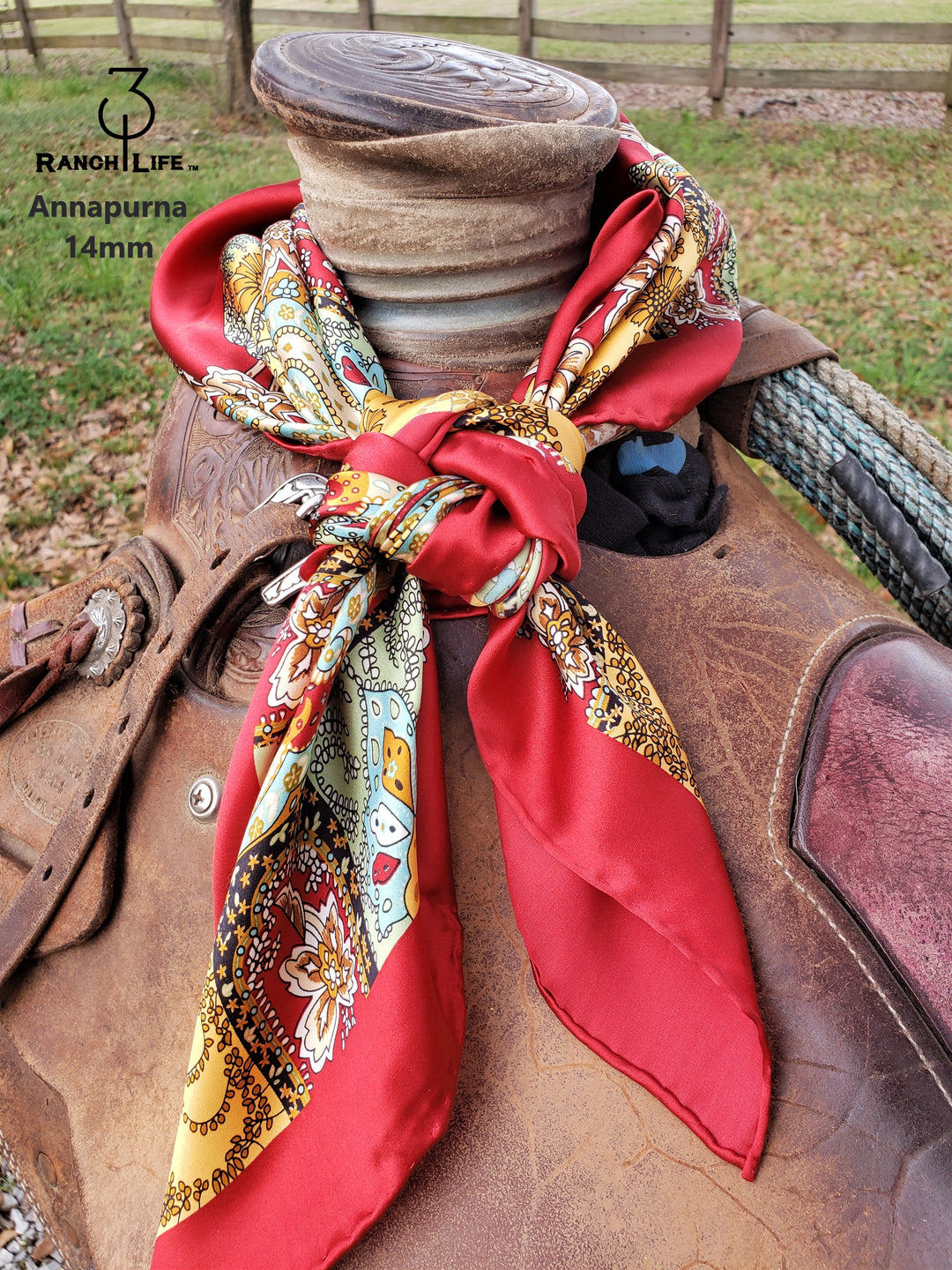 Foulard Cowboy Silk Wild Rags Wyoming Traders 100% Silk Cowboy