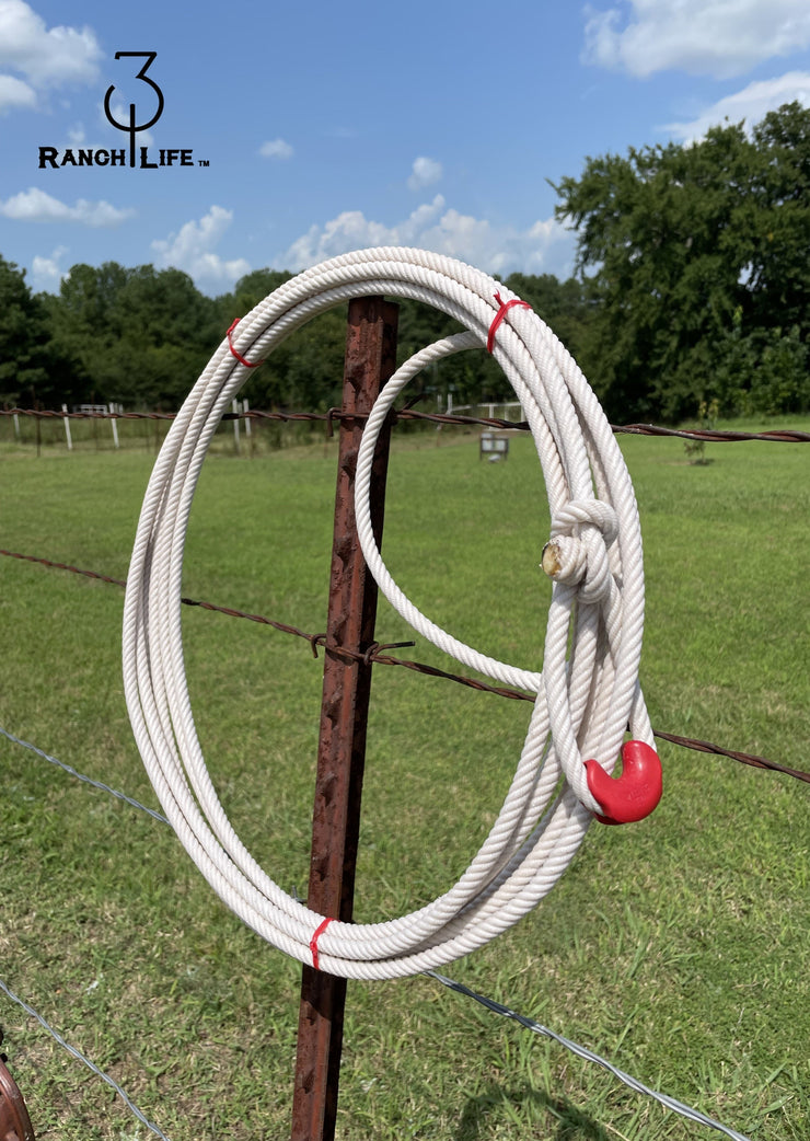 Waxed Cotton Ranch Rope: Heel & Drag