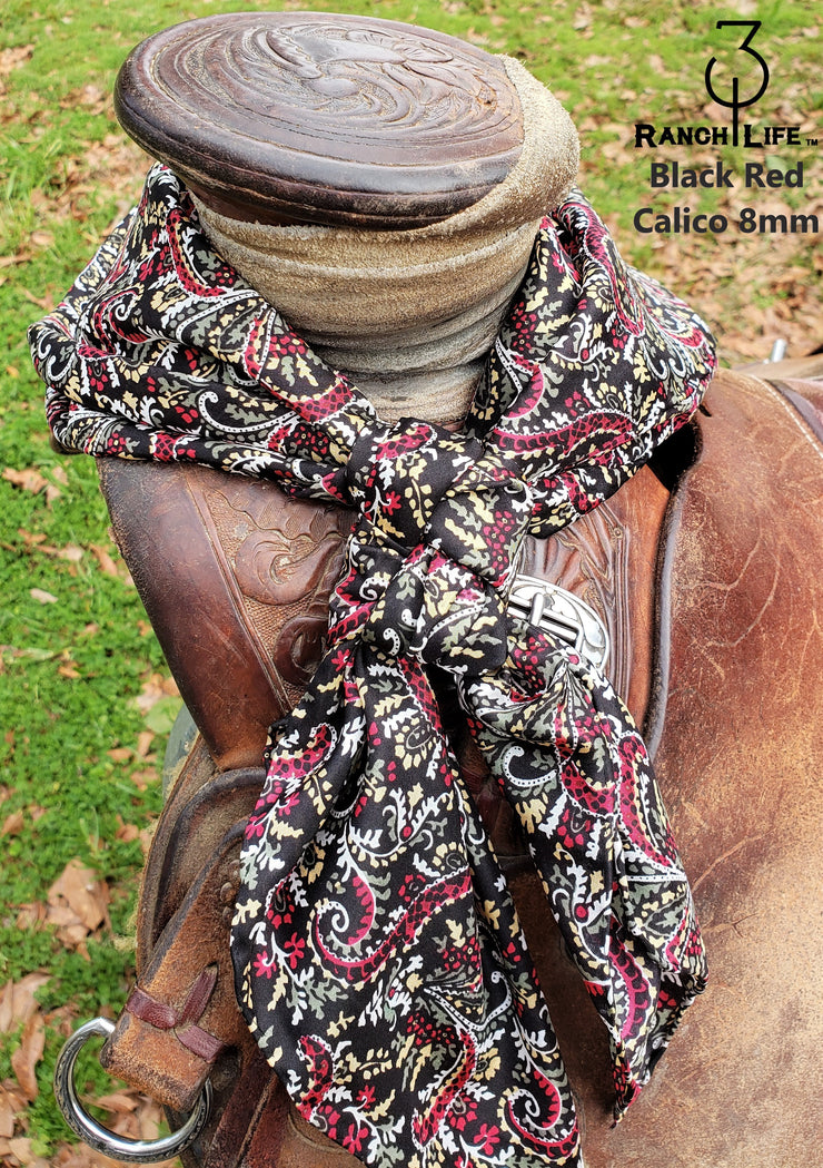 100% Silk CALICO and SPECIAL DESIGN Wild Rags 34