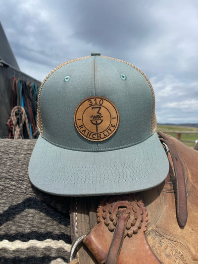 NEW!! Leather Patch 310 Ranch Life Hat